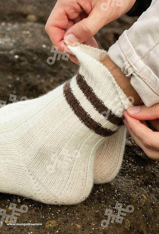 Носки из 100% монгольской шерсти премиум